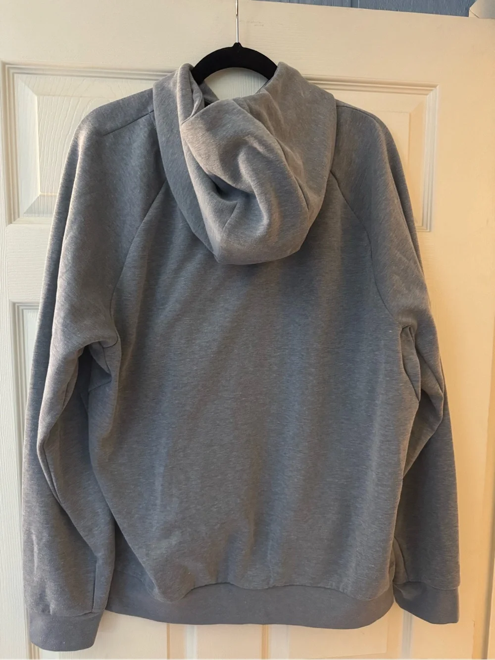 Nike Yoga Heather Gray Hoodie with Subtle Swoosh